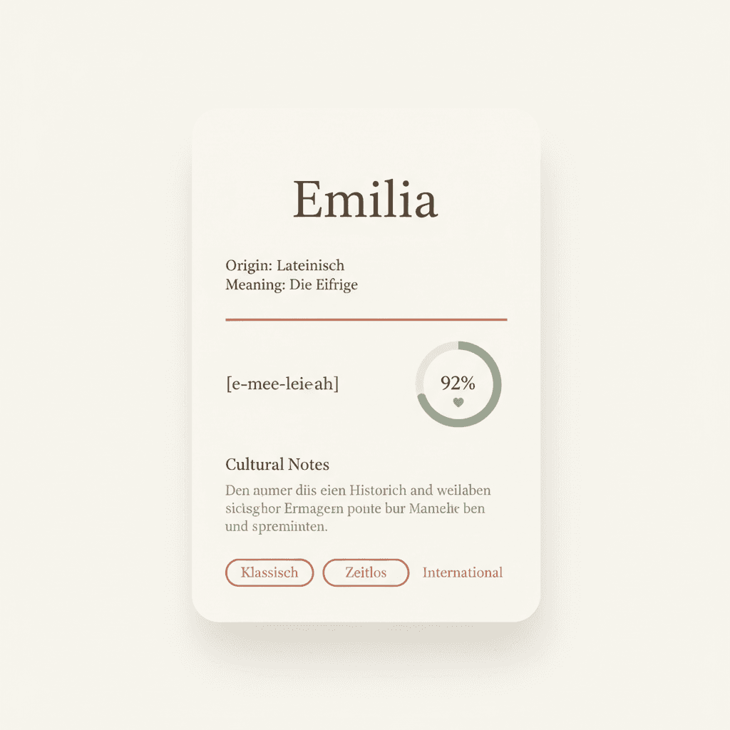 Emilie — persönliche Namensberatung